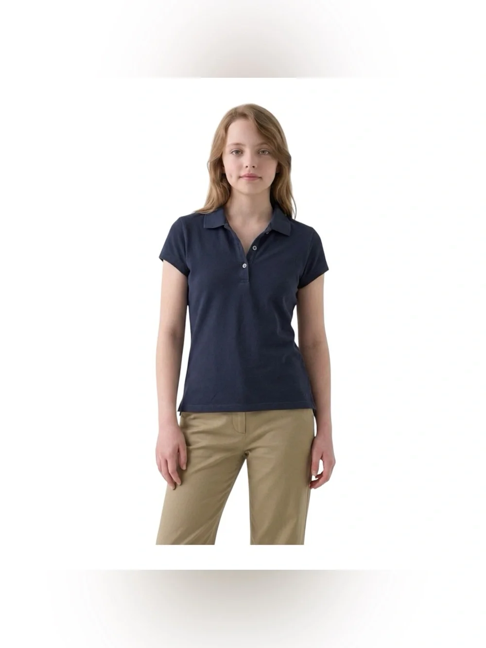 The Children’s Place Navy Blue School Uniform Polo Shirt Top Girls Size L 10/12